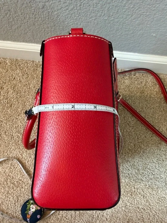 Kate Spade New York Red Leather Top-Handle Satchel Bag or Crossbody Bag - Picture 12 of 12